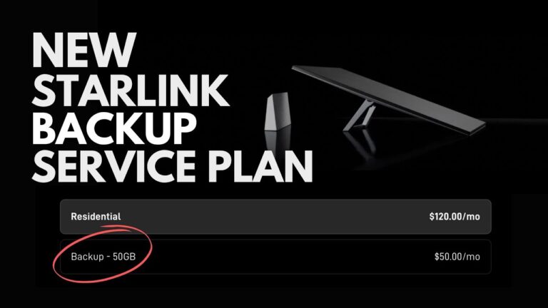 Novo Plano de Serviço de Backup Starlink Disponível